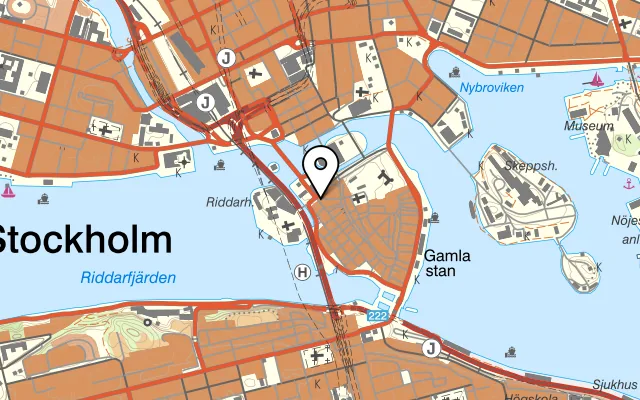 Karta som visar Rodolfino på Stora Nygatan 1, 111 27 Stockholm