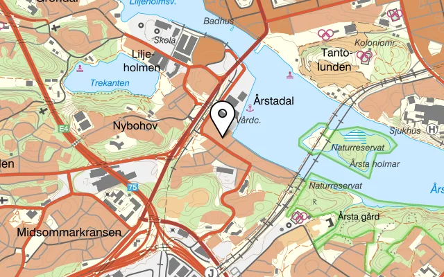 Karta som visar Indian Garden på Sjövikstorget 10, 117 60 Stockholm