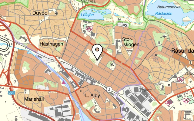 Karta som visar Flatbread delibruket på Bergsgatan 1, 172 71 Sundbyberg
