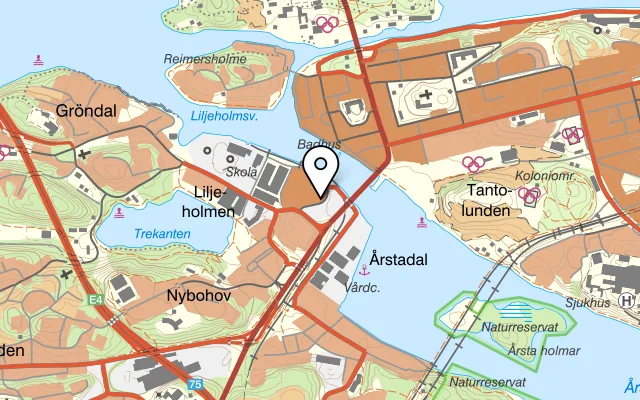 Karta som visar Chong Qing på Liljeholmsvägen 8, 117 61 Stockholm