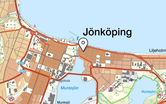 Karta som visar Cyrano på Östra Storgatan 10, 553 21 Jönköping