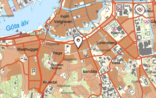 Karta som visar Cheers Pub på Viktoriagatan 10, 411 25 Göteborg, Sweden