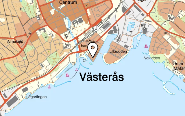 Karta som visar Absolut Grill på Mälargatan 6D, 722 10 Västerås