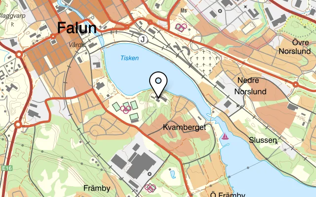 Karta som visar CariAnna på Pelle Bergs backe 3, 791 50 Falun