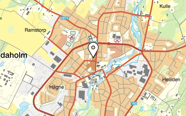 Karta som visar Pizzeria Happy time på Torggatan 6C, 522 31 Tidaholm