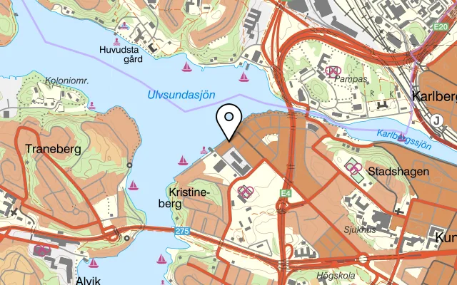 Karta som visar Texas Longhorn på Hornsbergs Strand 91, 112 15 Stockholm