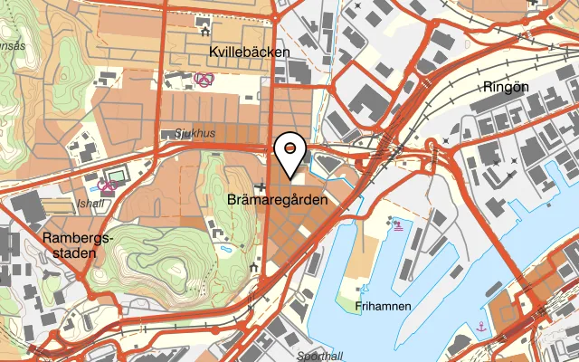 Karta som visar Kville Biljard på Kvilletorget 2, 417 04 Göteborg
