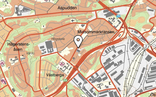 Karta som visar Butsaya på Tellusborgsvägen 67, 126 37 Hägersten