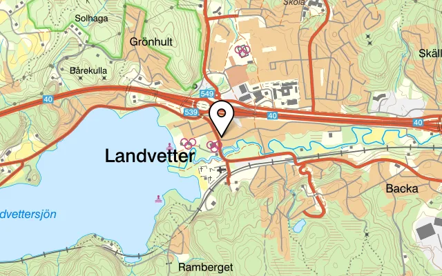 Karta som visar Pizza House på Byvägen 6, 438 36 Landvetter