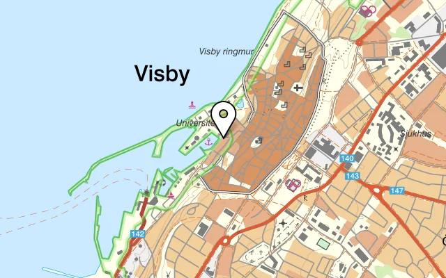 Karta som visar joda bar & kök på Skeppsbron 24, 621 57 Visby