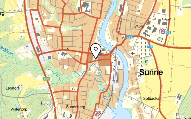 Karta som visar Wannas Thaifood på Kvarngatan 18, 686 30 Sunne