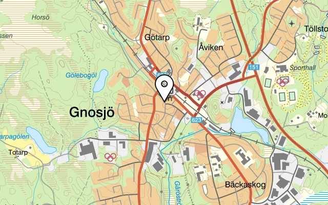 Karta som visar Köket i Gnosjö på Storgatan 8, 335 30 Gnosjö