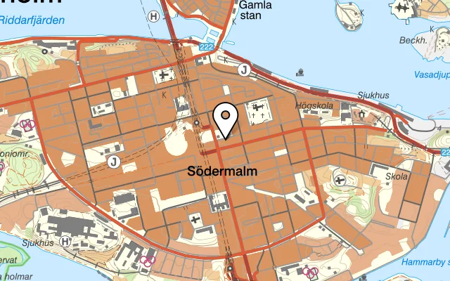 Karta som visar Kvarnen på Tjärhovsgatan 4, 116 21 Stockholm