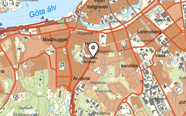 Karta som visar Burgersson på Skanstorget 4, 411 22 Göteborg