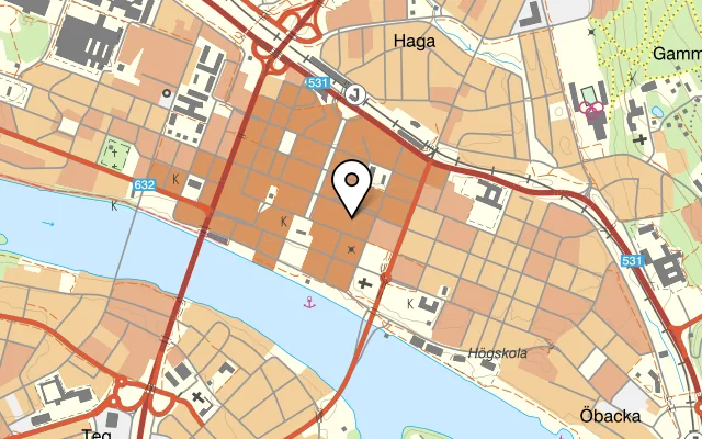Karta som visar Tajmahal på Vasagatan 10, 903 29 Umeå