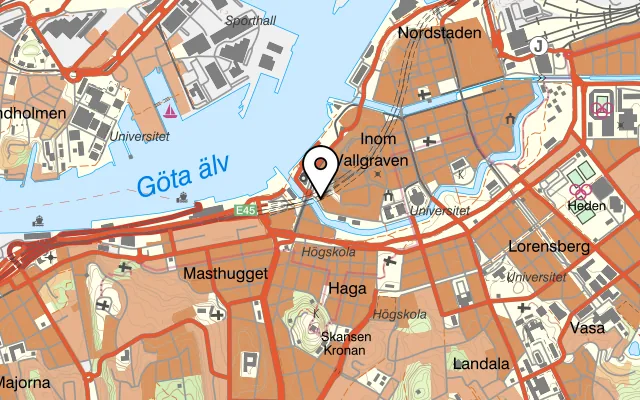 Karta som visar Barabicu på Rosenlundsgatan 4, 411 20 Göteborg