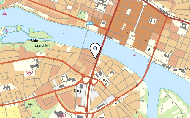 Karta som visar Pizzeria Roberto på Riksvägen 2M, 904 31 Umeå