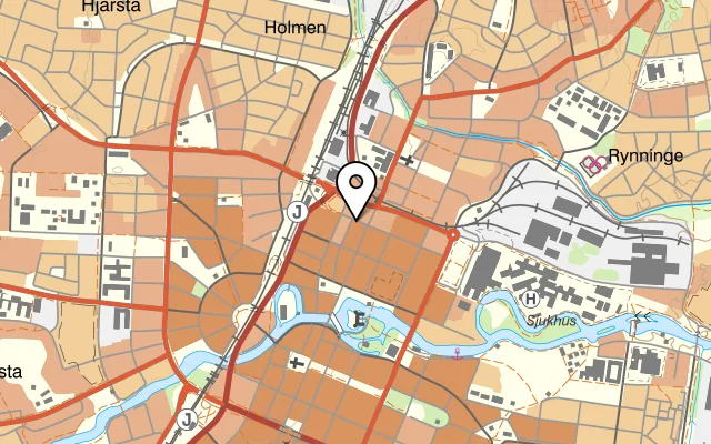 Karta som visar Salad Inn på Järnvägsgatan 10, 703 62 Örebro