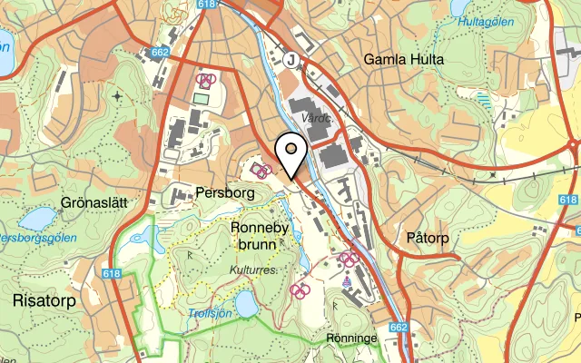 Karta som visar Brunnsparkens Restaurang & Café på Övre Brunnsvägen 58, 372 36 Ronneby