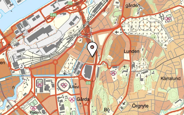 Karta som visar Gårda Resturang & café på Vädursgatan 5, 412 50 Göteborg