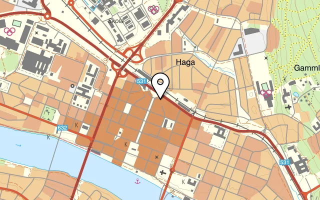 Karta som visar Kebnekajse på Rådhusesplanaden 18B, 903 28 Umeå