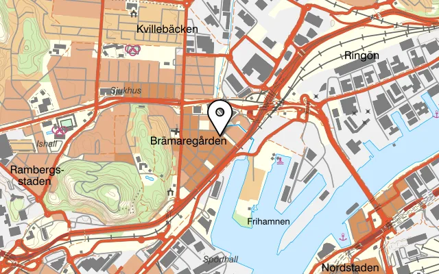 Karta som visar Herkulesgatan 5 på Stigbergstorget 2, 414 63 Göteborg