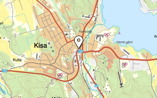 Karta som visar Capri Restaurang Pizzeria på Stora TORGET 2, 590 37 Kisa