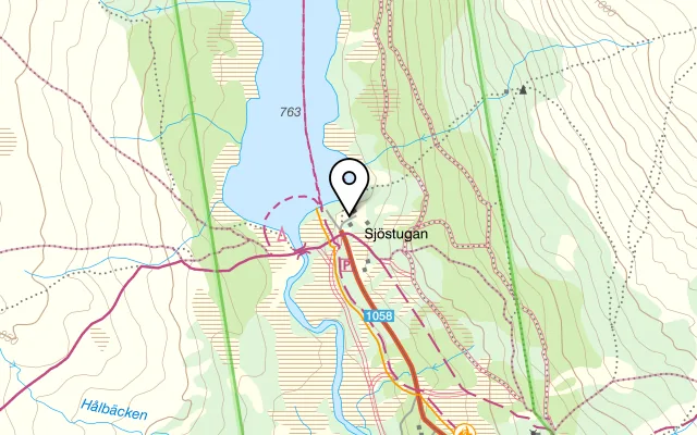 Karta som visar Sjöstugan på Pipers väg 22, 170 73 Solna
