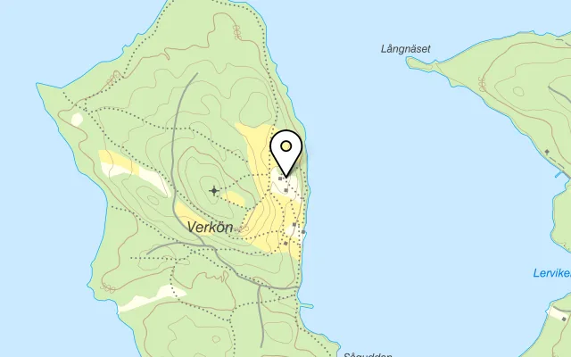 Karta som visar Verkö Slott på 110, 832 94 Orrviken