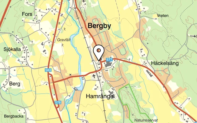Karta som visar Bergby Krog på Vijvägen 33, 817 40 Bergby