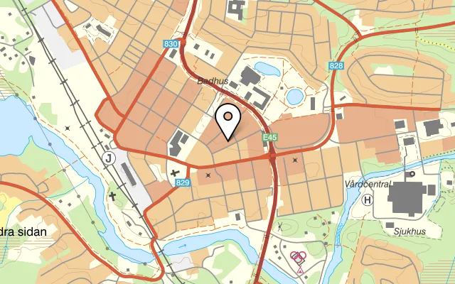 Karta som visar MF’s Kafe & kök på Schaktmästaregatan 5, 982 32 Gällivare
