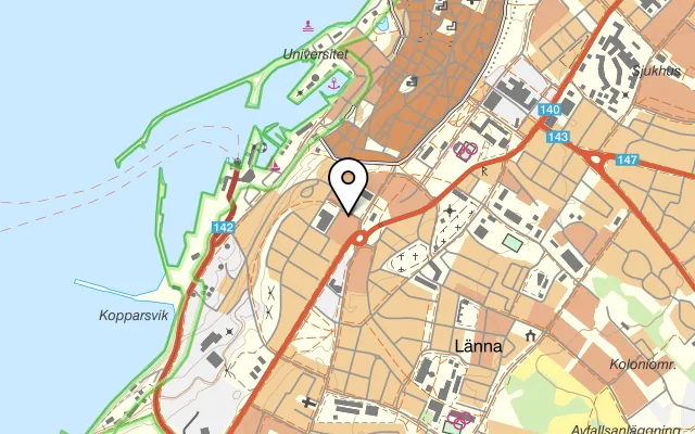 Karta som visar Thai Thai på Byrumsgatan 8, 621 58 Visby