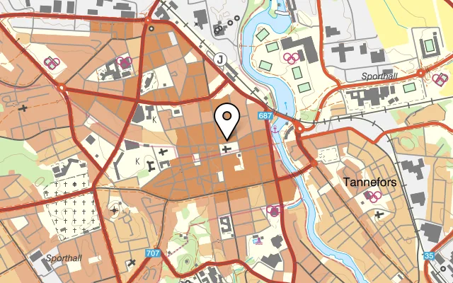 Karta som visar Bishops Arms på Ågatan 27, 582 22 Linköping, Sweden