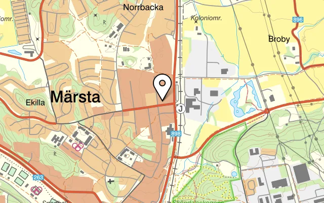 Karta som visar Campino på Stationsgatan 4, 195 40 Märsta