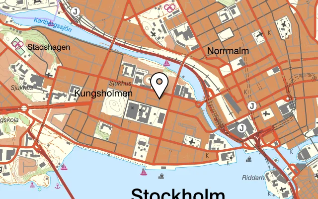 Karta som visar Agnes på Norra Agnegatan 43, 112 29 Stockholm