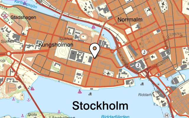 Karta som visar Spisa hos Helena på Scheelegatan 18, 112 28 Stockholm