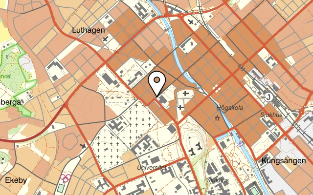 Karta som visar Il Forno Italiano på S:t Olofsgatan 8, 753 12 Uppsala