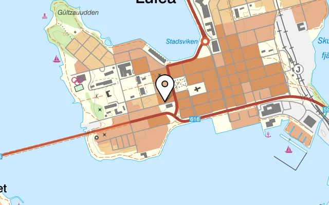 Karta som visar Restaurang Chowkeeng på Stationsgatan 27, 972 38 Luleå