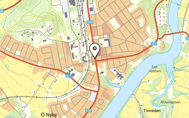 Karta som visar Tre Kronor restaurant & pizza på Östra Järnvägsgatan 3A, 911 32 Vännäs
