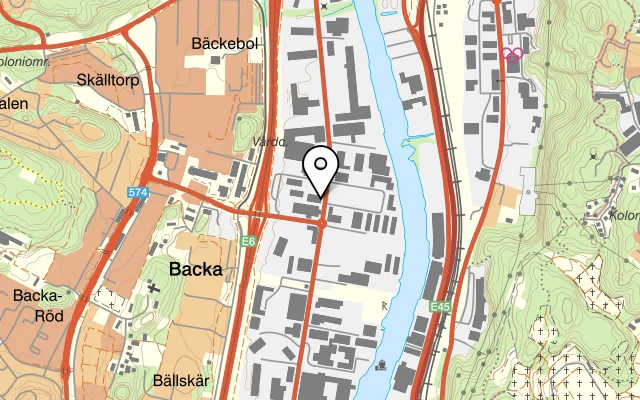 Karta som visar Hsin Hsin på Importgatan 10, 422 46 Hisings Backa