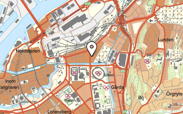 Karta som visar Indian Village - Indisk restaurang & bar Göteborg på Folkungagatan 12, 411 02 Göteborg