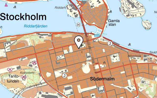 Karta som visar Fru Bellman på Bellmansgatan 26, 118 47 Stockholm