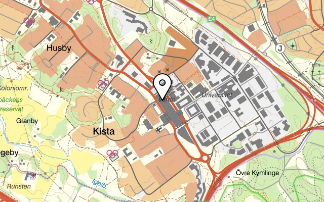 Karta som visar Zan på BRANDESGÅNGEN 10, 164 40 Kista