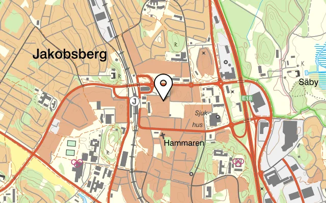 Karta som visar Elegant Garden på Riddarplatsen 38, 177 30 Järfälla