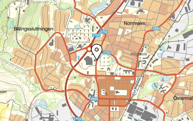 Karta som visar Restaurang Valle på Badhusgatan 4, 541 30 Skövde