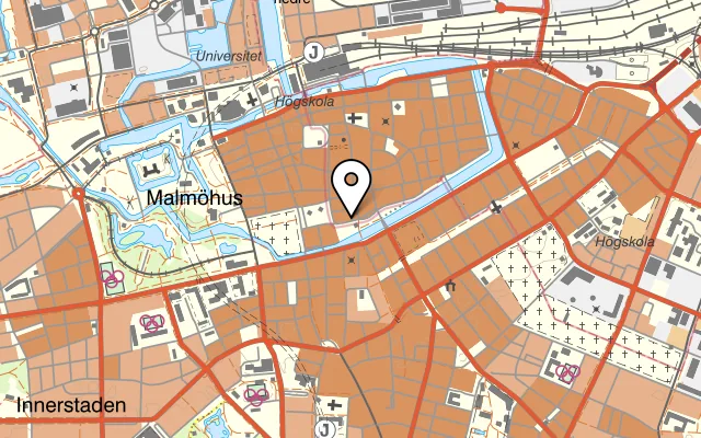 Karta som visar Gränden på Stadt Hamburgsgatan 2, 211 38 Malmö
