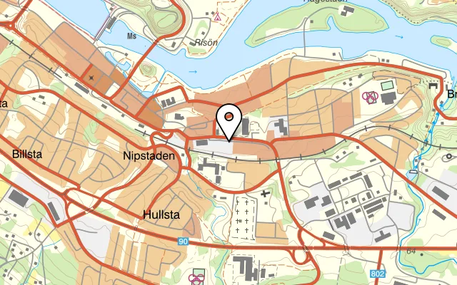 Karta som visar Restaurang Orren på Storgatan 96, 881 31 Sollefteå