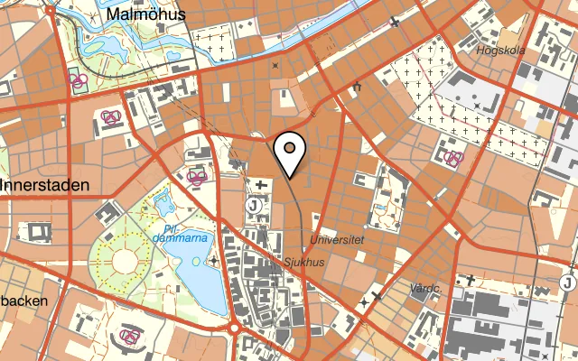 Karta som visar Delhi på Södra Förstadsgatan 66, 214 20 Malmö
