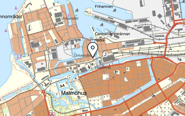 Karta som visar Thai wok på Amiralsgatan 12, 211 55 Malmö