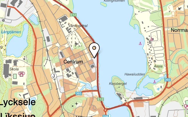 Karta som visar Golden Bar på Hamngatan 18, 921 31 Lycksele